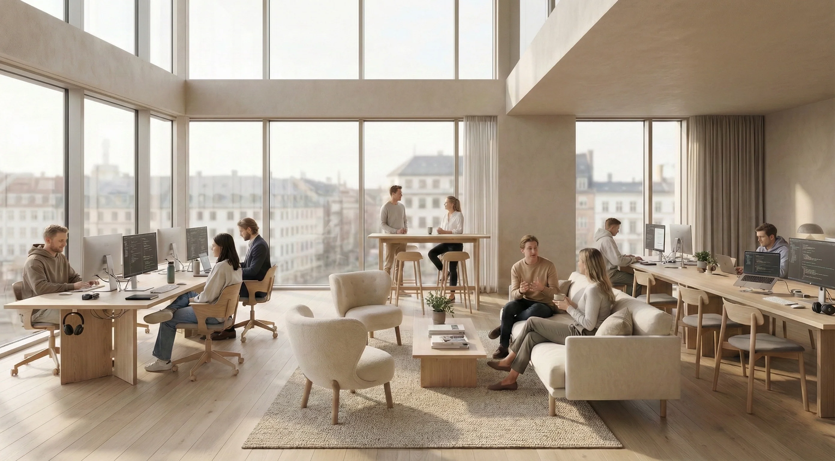 Modern office workspace